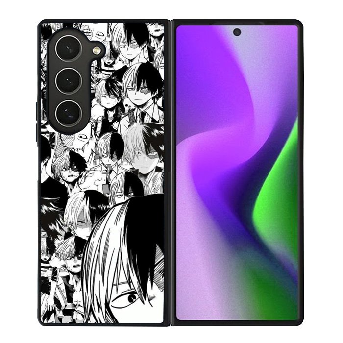 Todoroki Black and White Samsung Galaxy Z Fold 6 5G 2024 Case OV7534