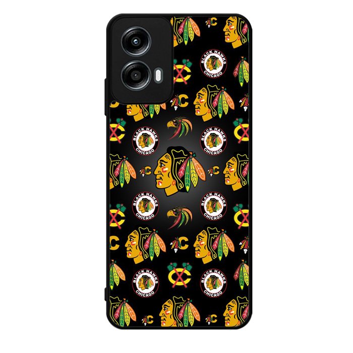 Chicago Blackhawks Pattern Motorola Moto G Play 2024 Case OV7420