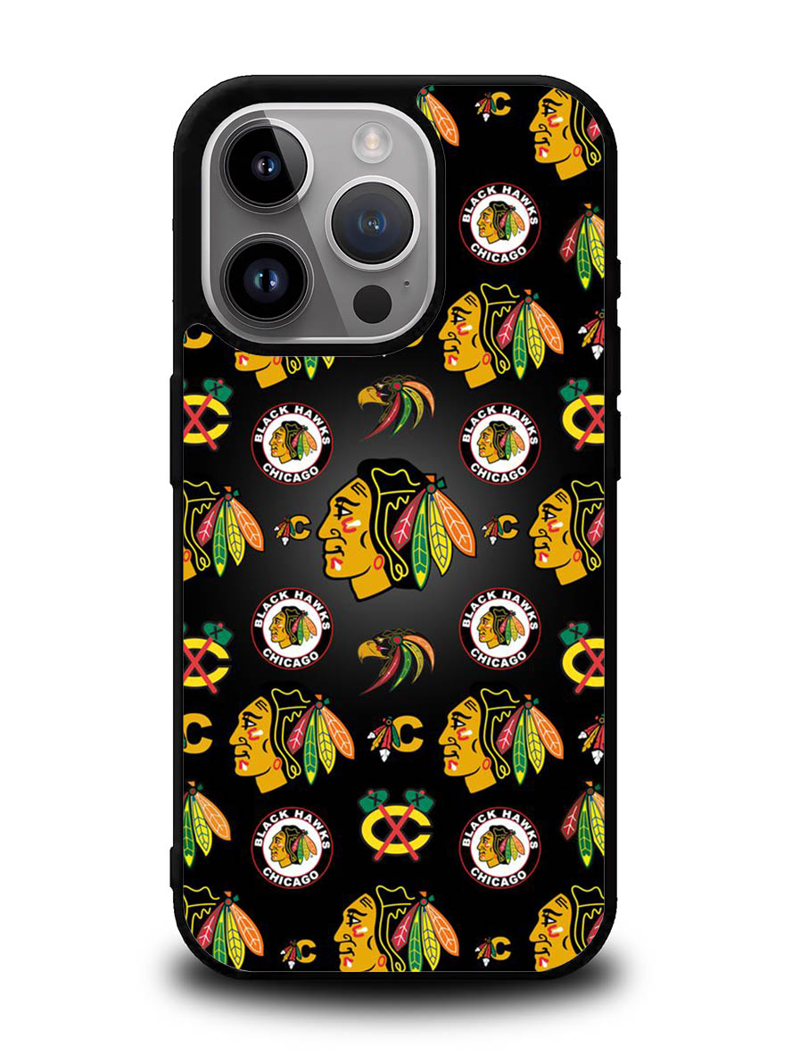 Chicago Blackhawks Pattern iPhone 16 Pro Max Case QC7420