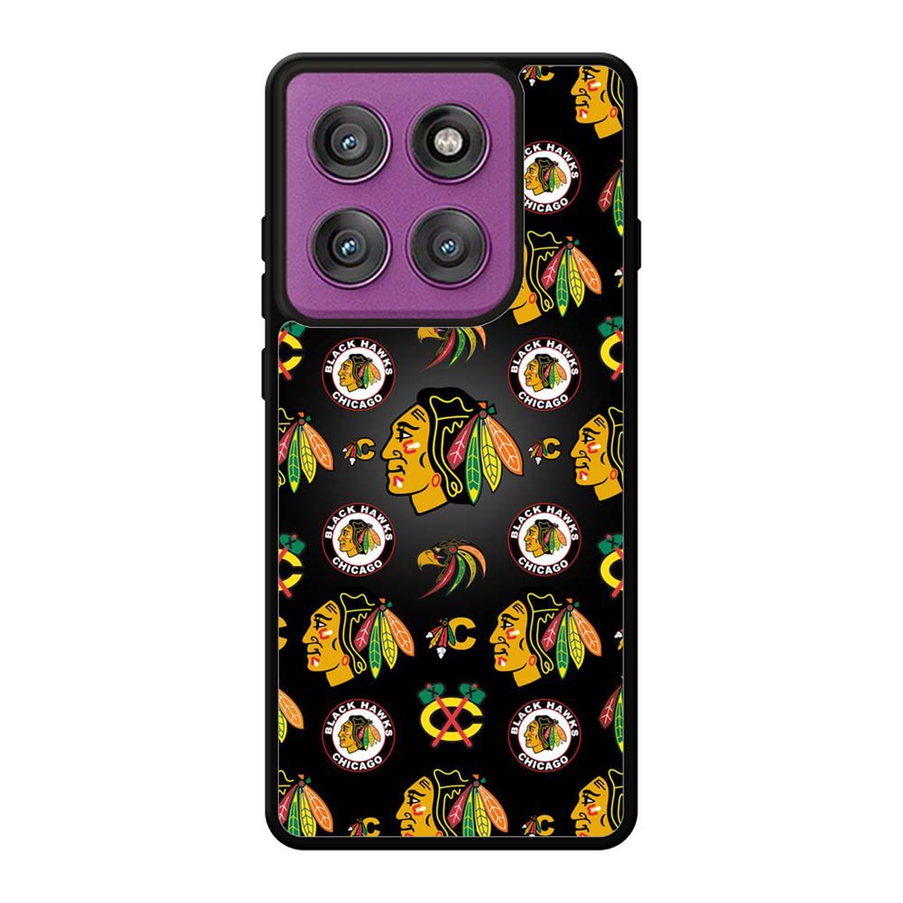 Chicago Blackhawks Pattern Motorola Moto Edge 60 Pro Case QC7420