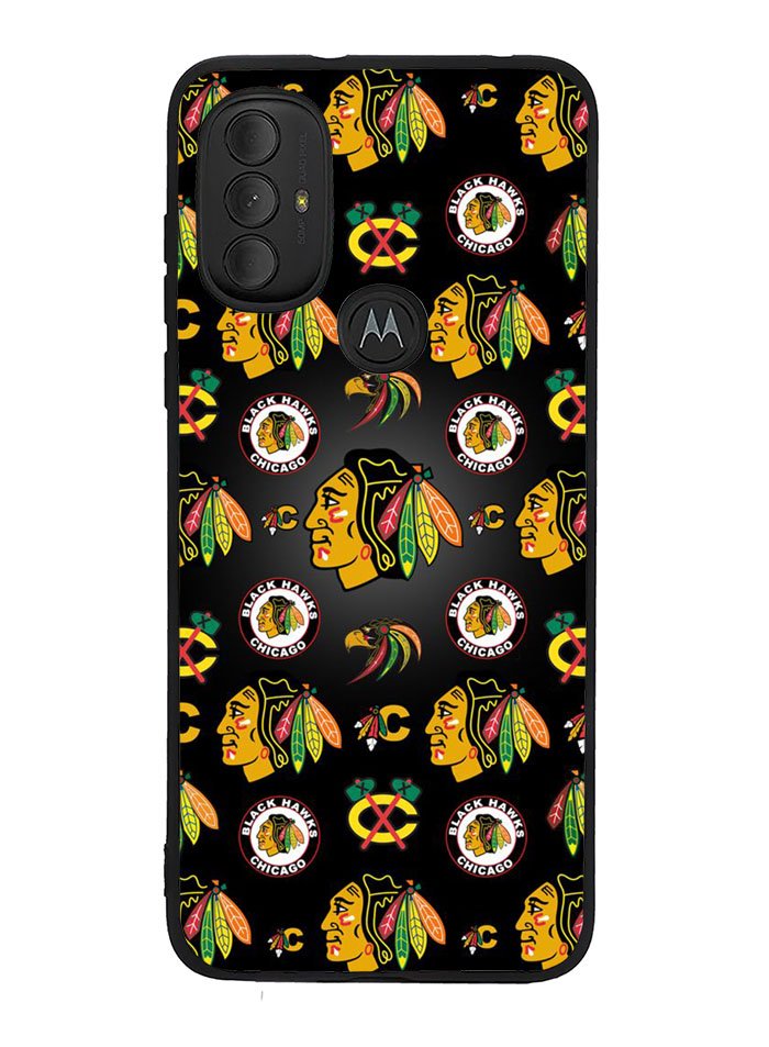 Chicago Blackhawks Pattern Motorola Moto G Pure 2021 , Moto G Power 2022 Case OV7420