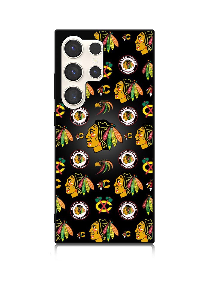 Chicago Blackhawks Pattern Samsung Galaxy S25 Ultra 5G Case QC7420
