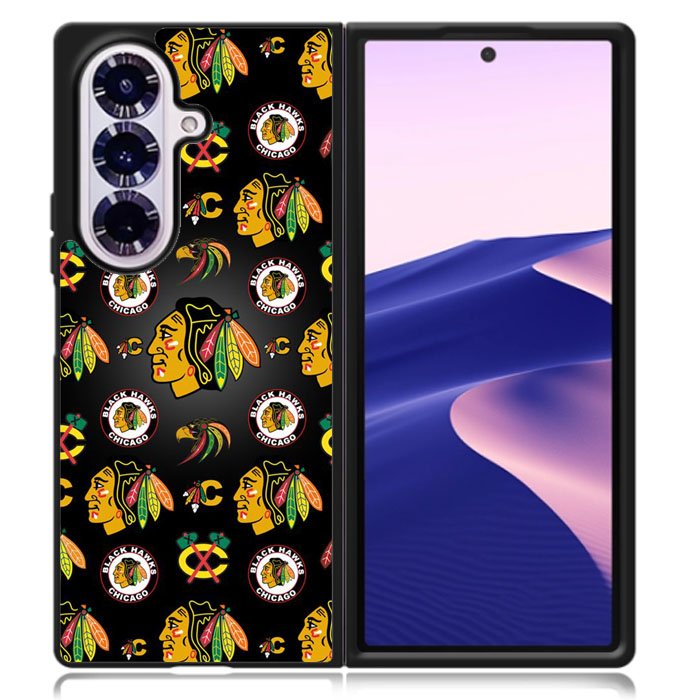 Chicago Blackhawks Pattern Samsung Galaxy Z Fold 7 Case OV7420