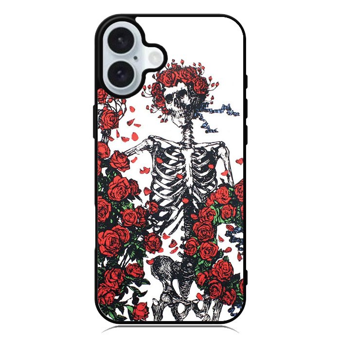 Grateful Dead Bones And Roses iPhone 16 Plus Case