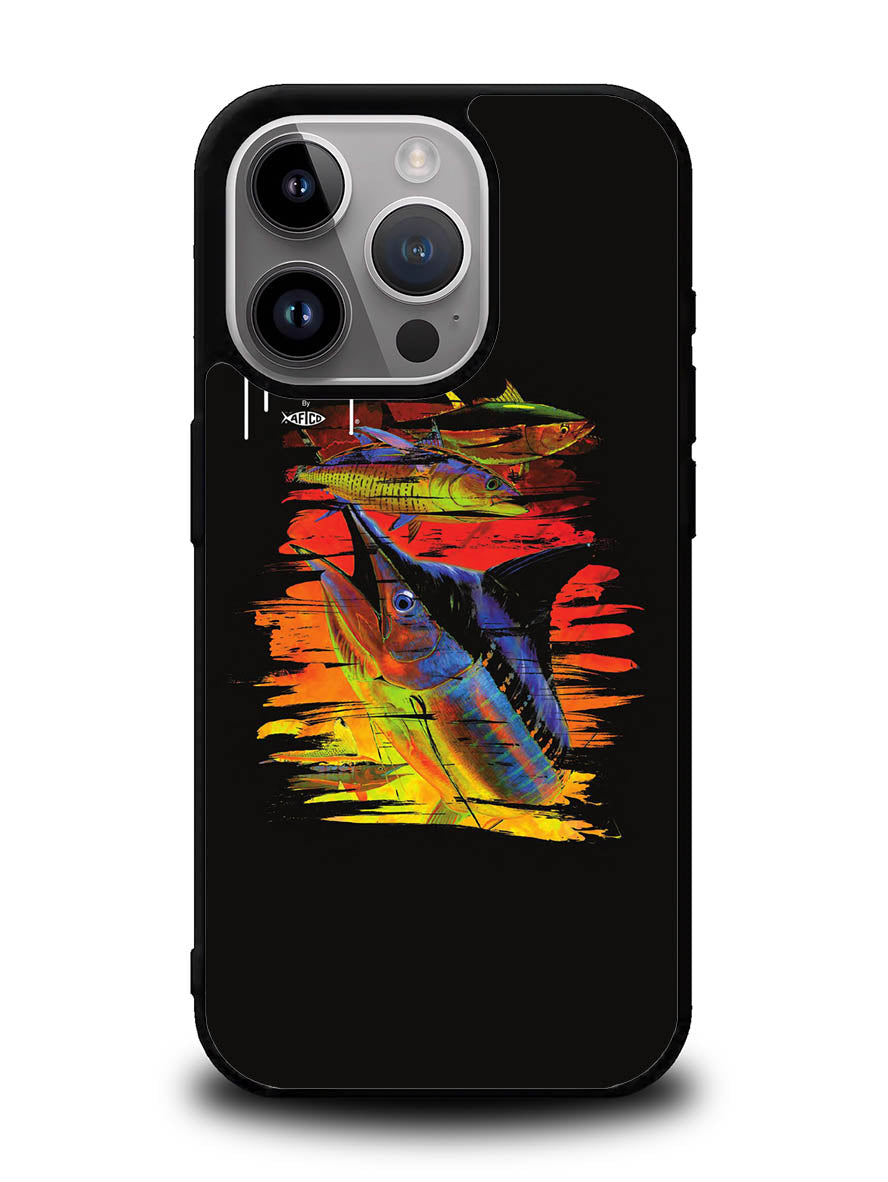 Guy Harvey Island Marlin Boat iPhone 16 Pro Max Case QC9626