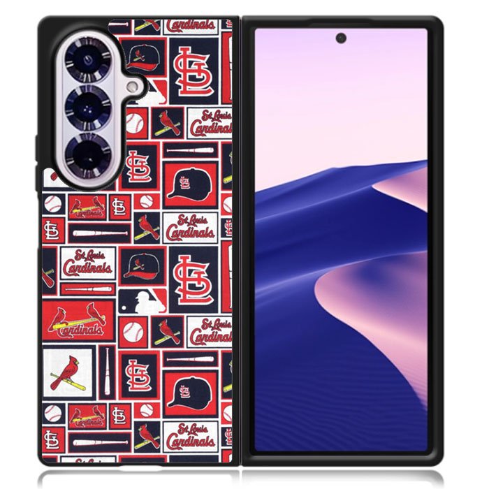 St Louis Cardinals Baseball Doodle Log Samsung Galaxy Z Fold 7 Case OV9600