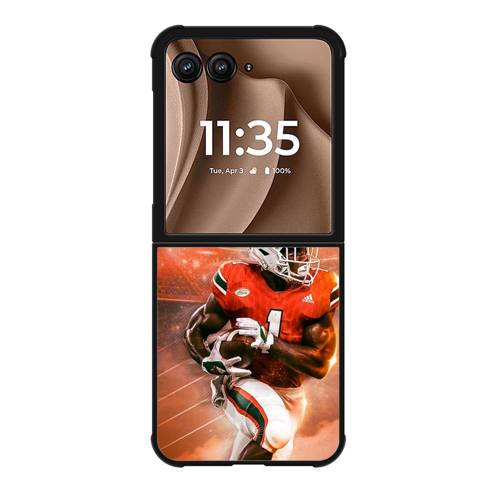 University of Miami Footbal Motorola Moto RAZR Plus 2025 Case OV9597