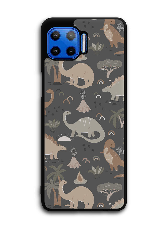 Cute Dinosaurs Motorola Moto One 5G Case , Moto One 5G UW Case , Moto G 5G Plus Case
