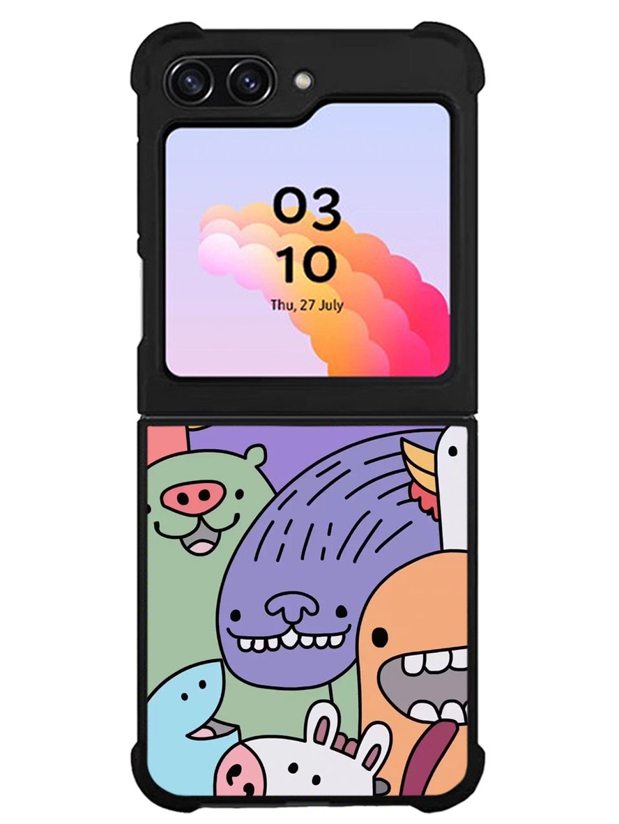 Kawaii Doodle Samsung Galaxy Z Flip 5 5G 2023 Case OV9062
