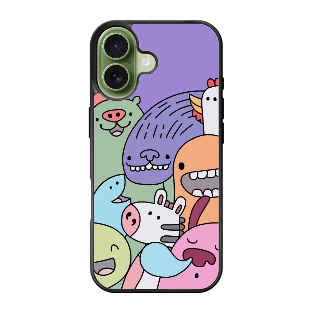 Kawaii Doodle iPhone 17 Case QC9062