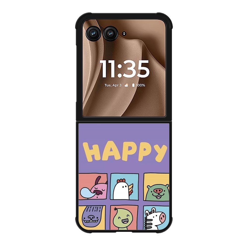 Kawaii Emoji Happy Motorola Moto RAZR Plus 2025 Case OV9061