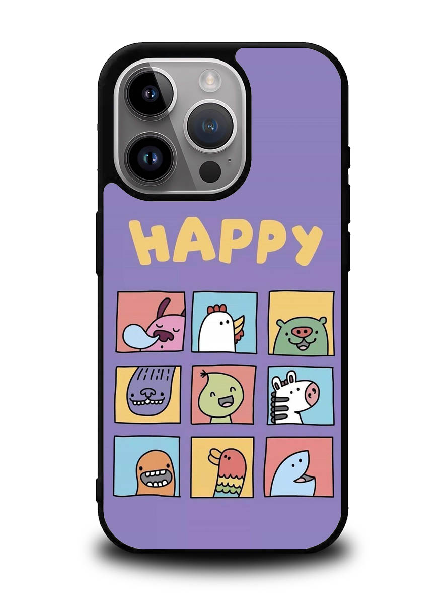 Kawaii Emoji Happy iPhone 16 Pro Case OV9061