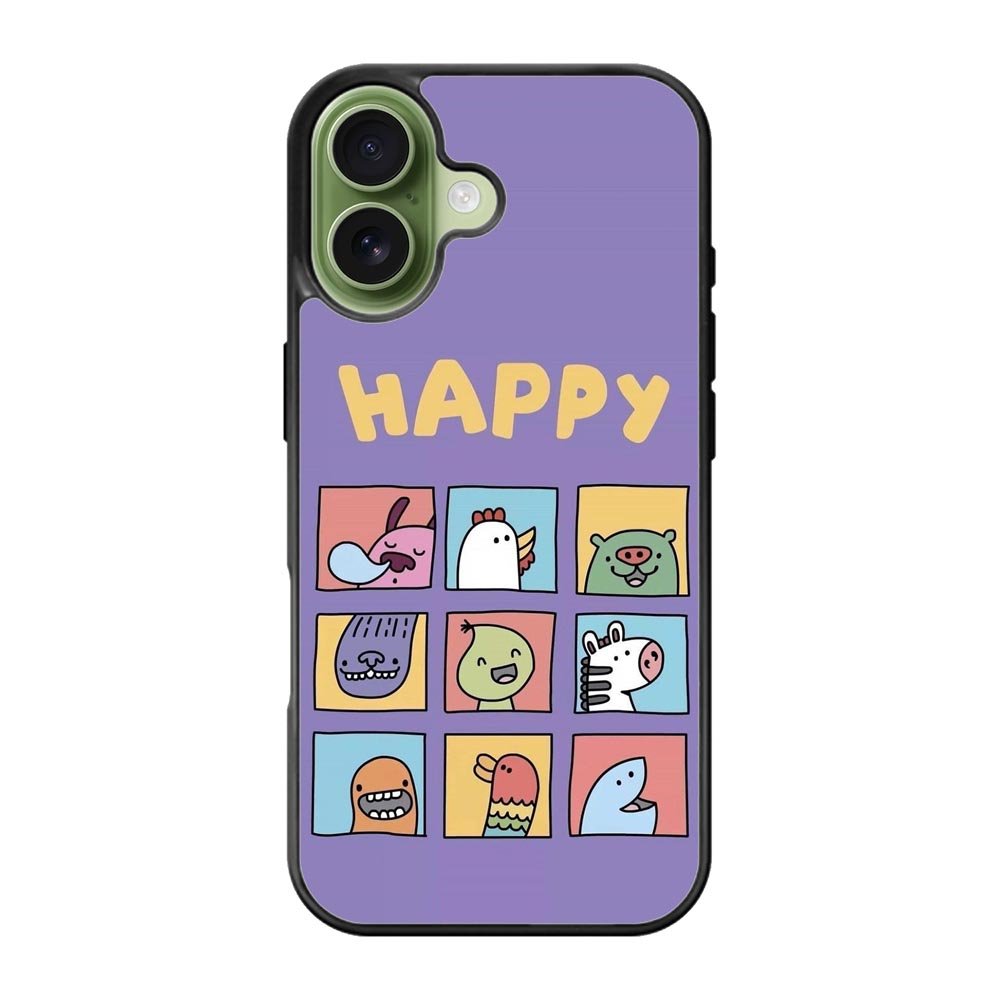 Kawaii Emoji Happy iPhone 17 Case QC9061