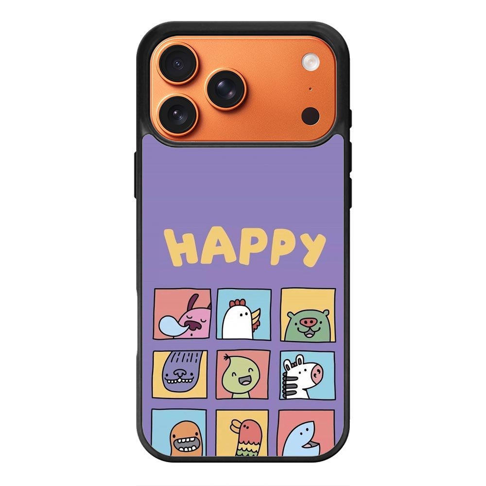 Kawaii Emoji Happy iPhone 17 Pro Max Case QC9061