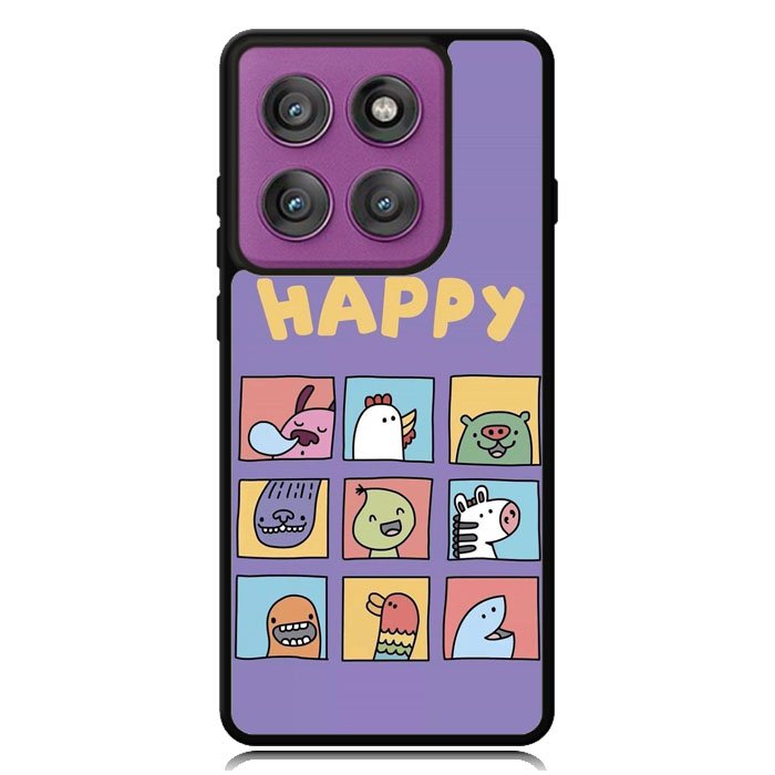 Kawaii Emoji Happy Motorola Moto Edge 2025 | Moto Edge 60 Fusion | Moto Edge 60 Pro Case OV9061