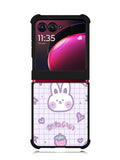 Rabbit Cute Purple Motorola Moto Razr Plus 2023 , Moto Razr+ 2023 Case OV9051