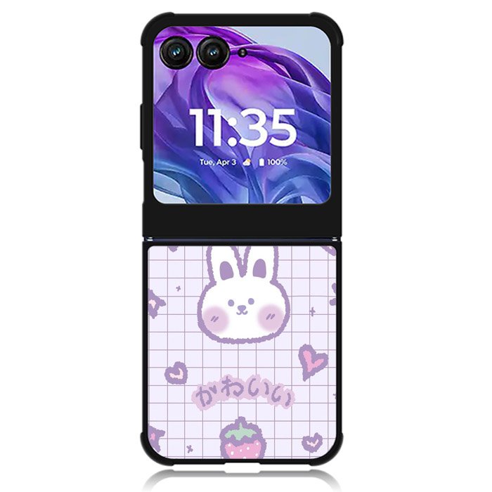 Rabbit Cute Purple Motorola Moto Razr Plus 2024 , Moto Razr+ 2024 Case OV9051