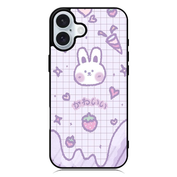 Rabbit Cute Purple iPhone 16 Plus Case QC9051