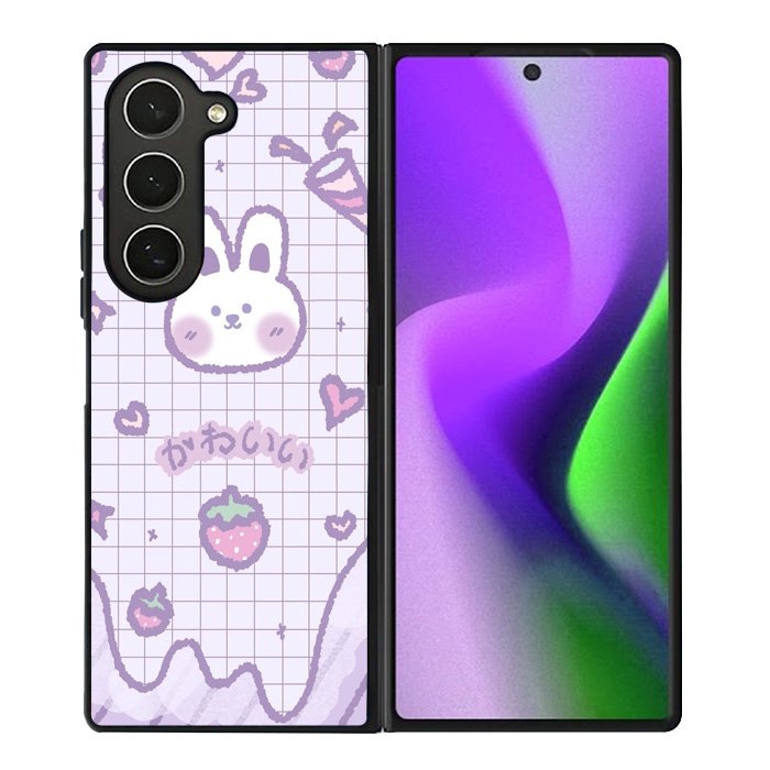 Rabbit Cute Purple Samsung Galaxy Z Fold 6 5G 2024 Case OV9051