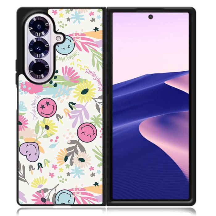 Smiley World Pattern Samsung Galaxy Z Fold 7 Case OV9048