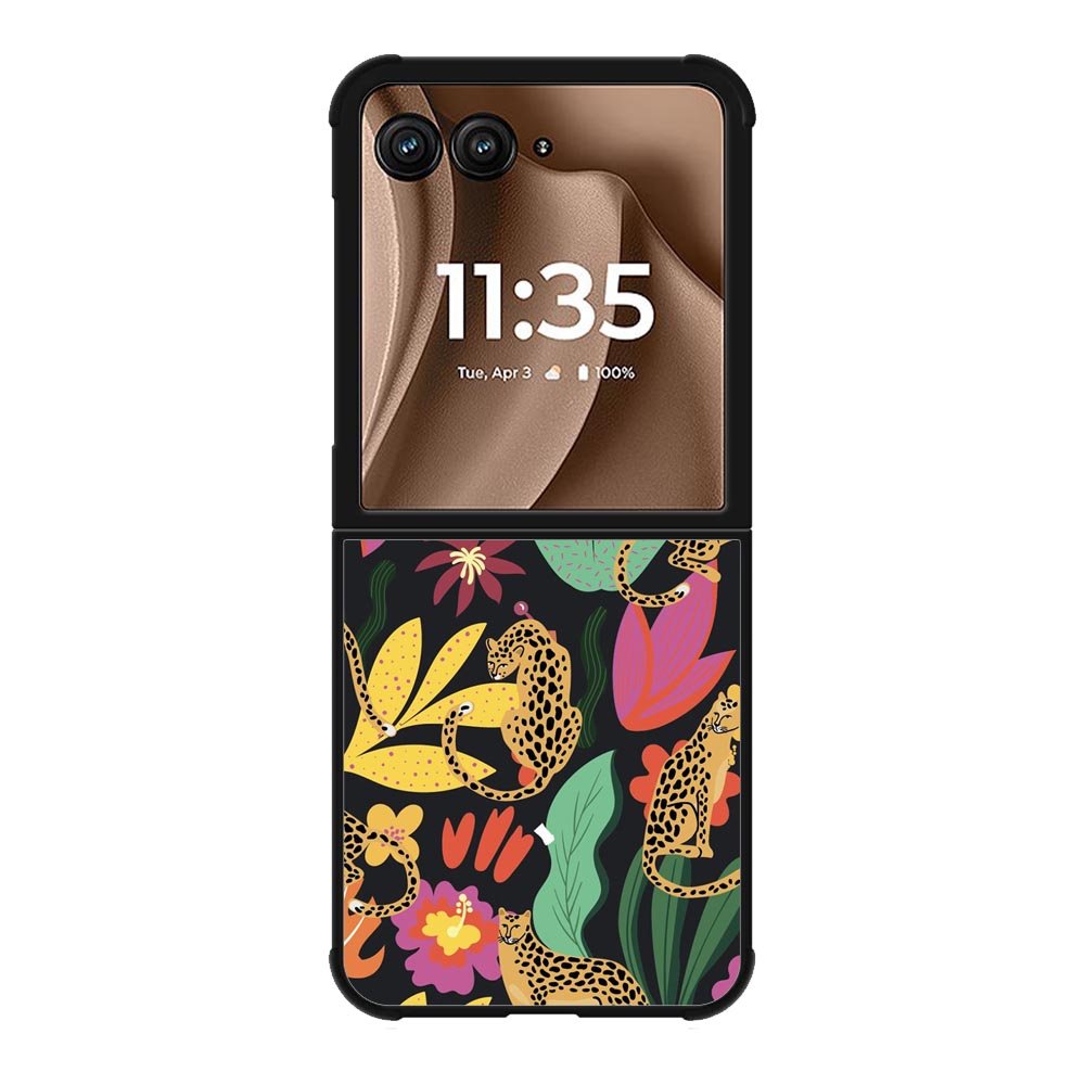 Tiger Forest Pattern Motorola Moto RAZR Plus 2025 Case OV9040