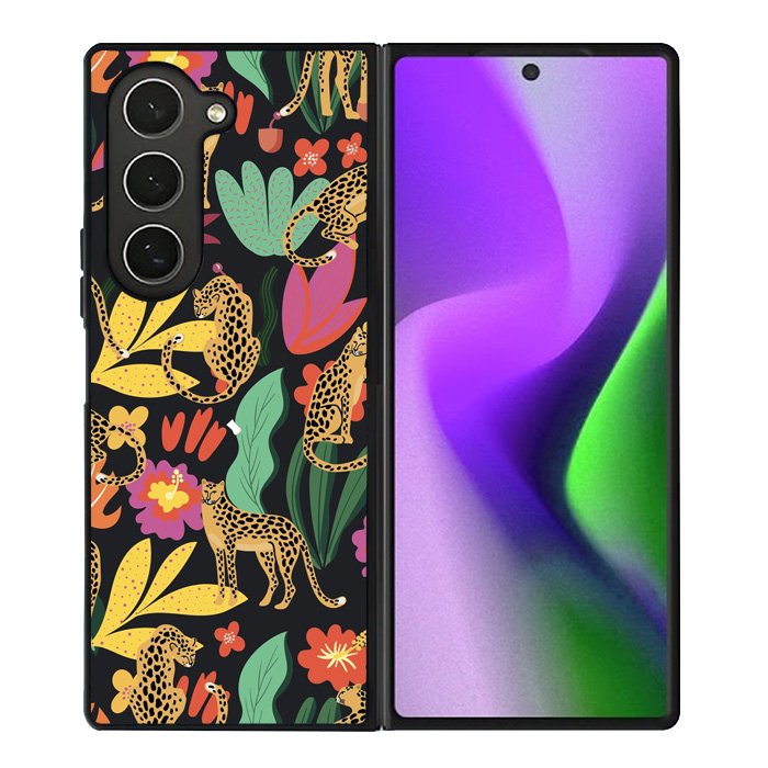 Tiger Forest Pattern Samsung Galaxy Z Fold 6 5G 2024 Case OV9040