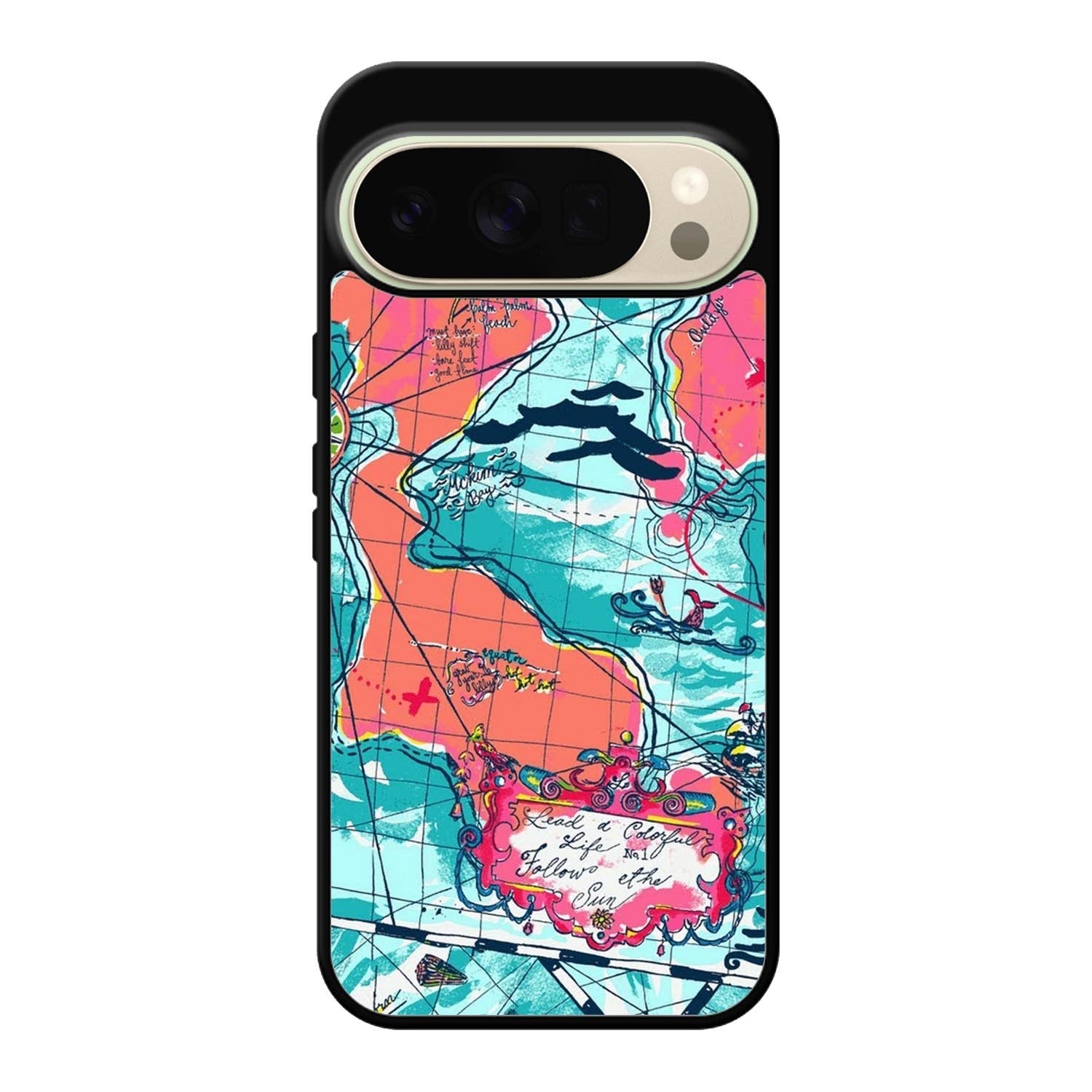 Lilly Pulitzer Map Google Pixel 10 Pro XL Case QC9031