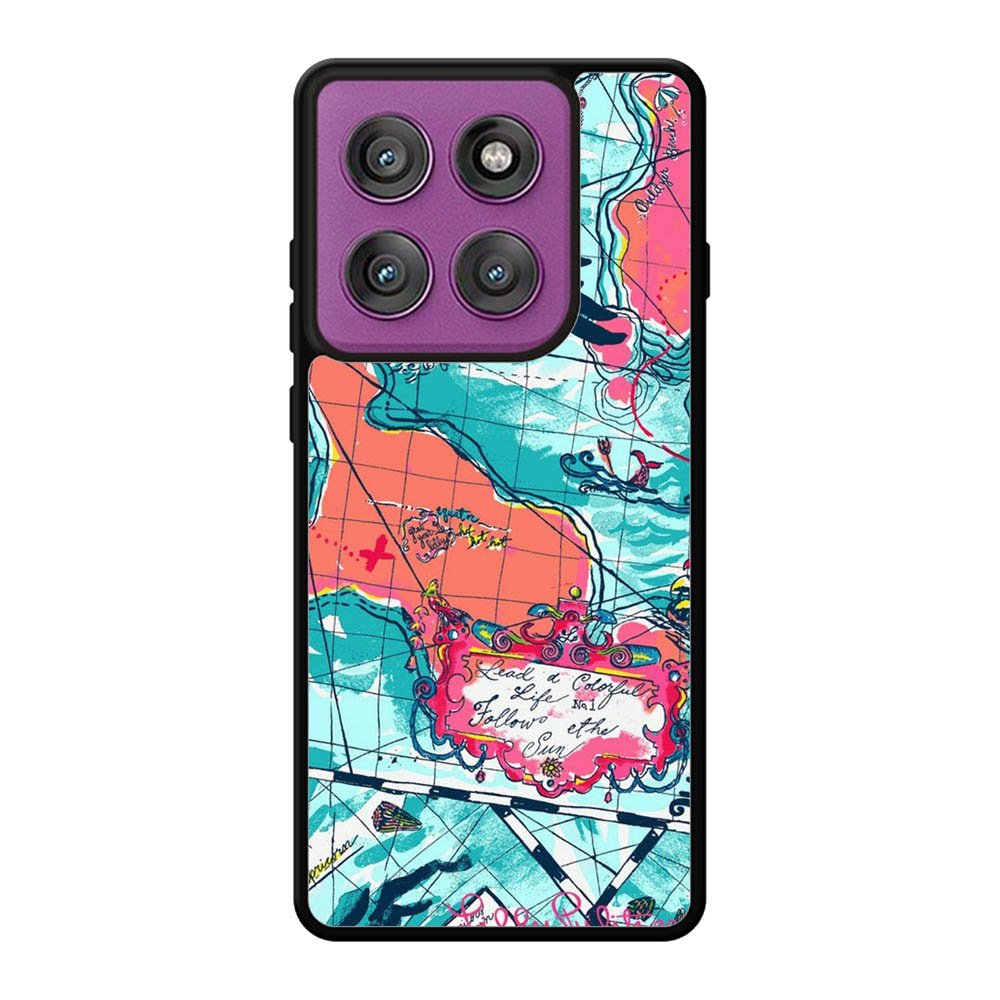Lilly Pulitzer Map Motorola Moto Edge 60 Pro Case QC9031