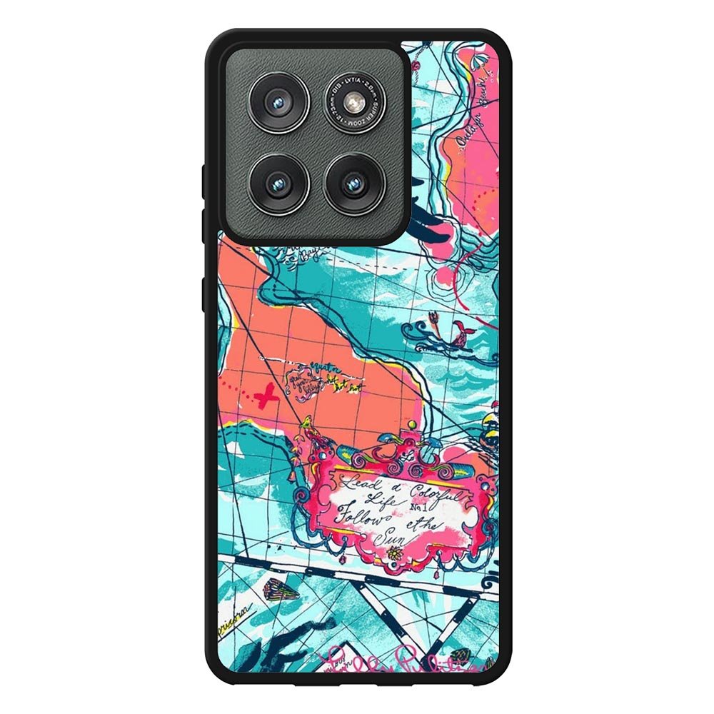 Lilly Pulitzer Map Motorola Moto Edge 2025 Case QC9031