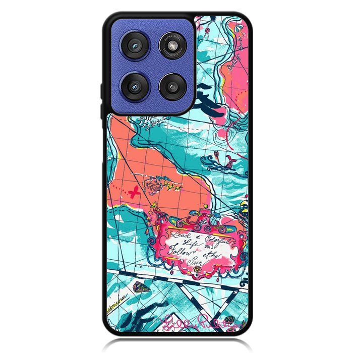 Lilly Pulitzer Map Motorola Moto G Stylus 5G 2025 Case OV9031
