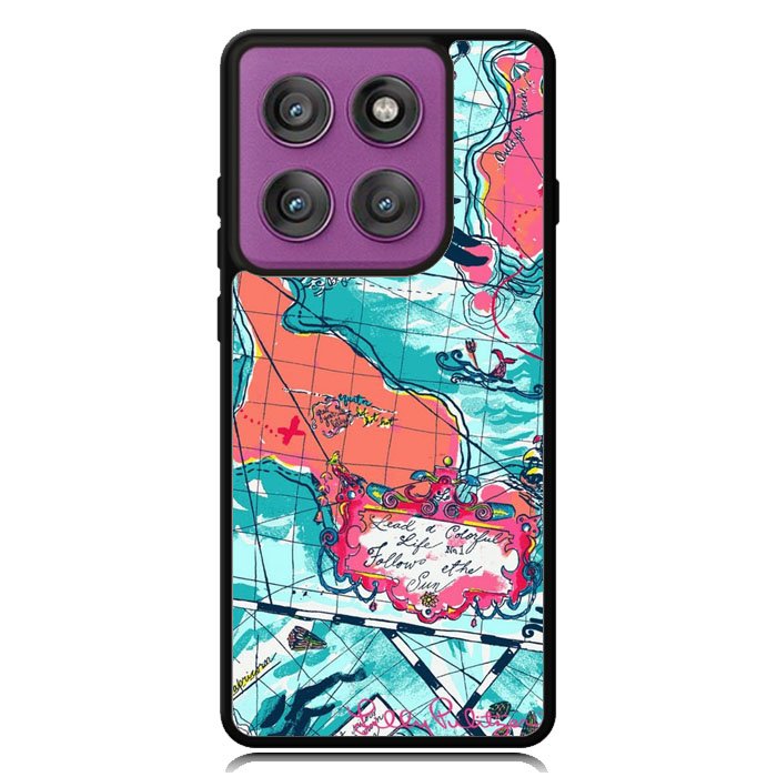 Lilly Pulitzer Map Motorola Moto Edge 2025 | Moto Edge 60 Fusion | Moto Edge 60 Pro Case OV9031