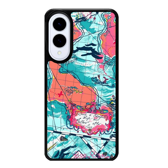 Lilly Pulitzer Map Samsung Galaxy S25 Edge 5G Case OV9031