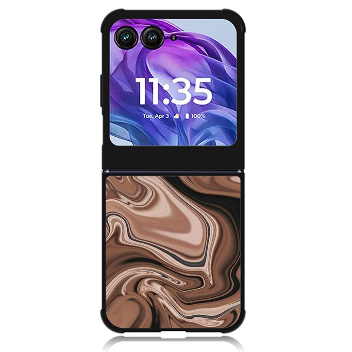 Marble Brown Motorola Moto Razr Plus 2024 , Moto Razr+ 2024 Case OV11134