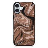 Marble Brown iPhone 16 Case QC11134