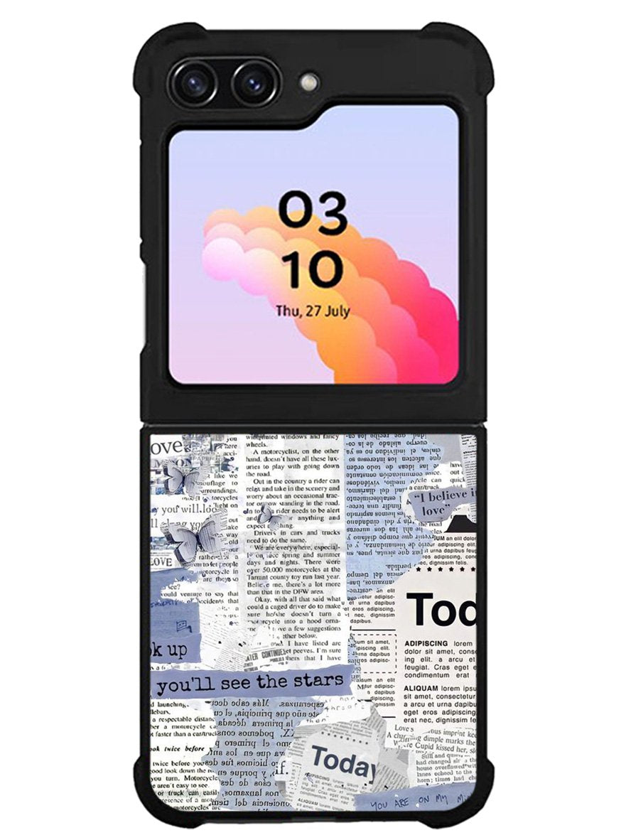 Newspaper Vintage Samsung Galaxy Z Flip 5 5G 2023 Case OV10987