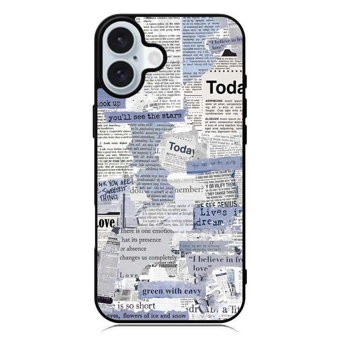 Newspaper Vintage iPhone 16 Plus Case QC10987
