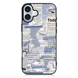 Newspaper Vintage iPhone 16 Plus Case QC10987