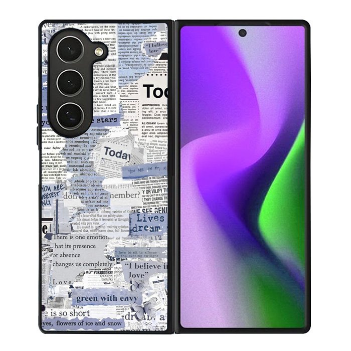 Newspaper Vintage Samsung Galaxy Z Fold 6 5G 2024 Case OV10987