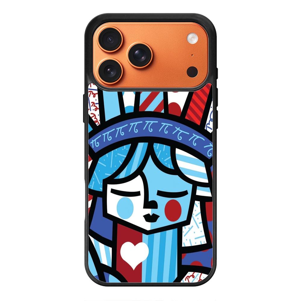 Romero Britto Statue Of Liberty iPhone 17 Pro Max Case QC11014