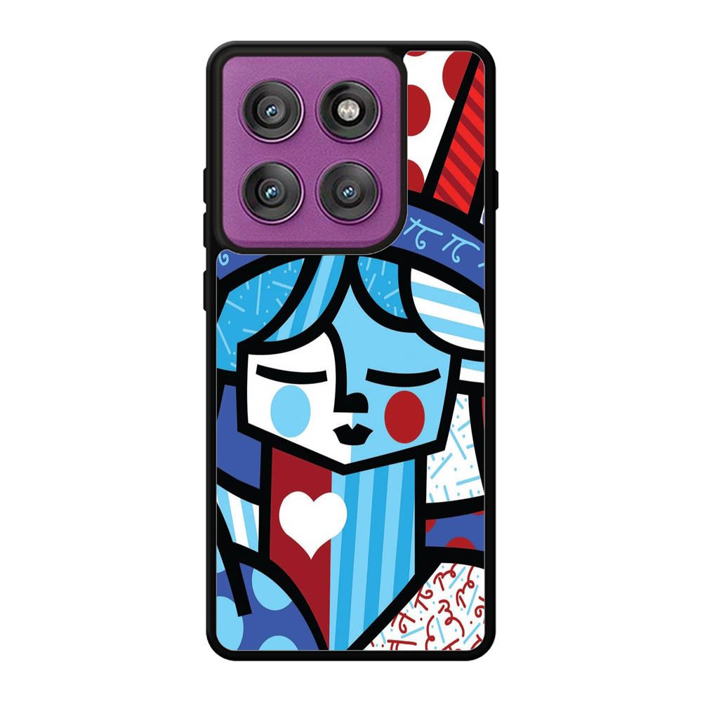 Romero Britto Statue Of Liberty Motorola Moto Edge 60 Pro Case QC11014