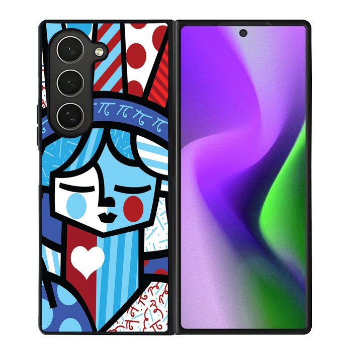Romero Britto Statue Of Liberty Samsung Galaxy Z Fold 6 5G 2024 Case OV11014