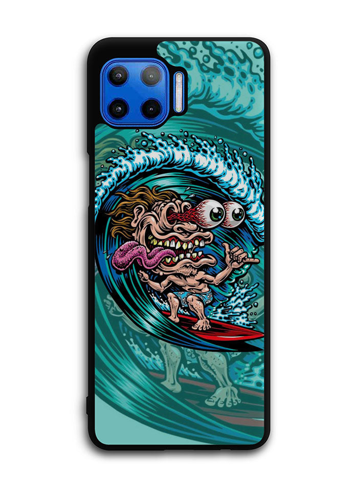 Skateboard Art Surfing Motorola Moto One 5G Case , Moto One 5G UW Case , Moto G 5G Plus Case