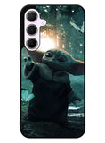 Baby Yoda In The Forest Love Butterfly Samsung Galaxy A35 5G Case