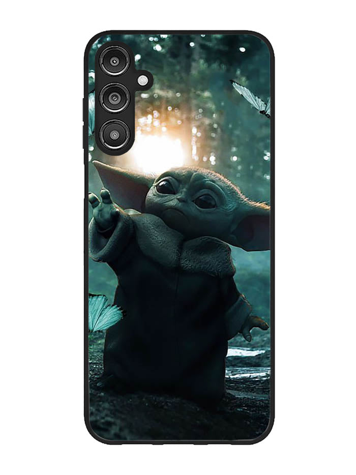 Baby Yoda In The Forest Love Butterfly Samsung Galaxy A14 5G Case