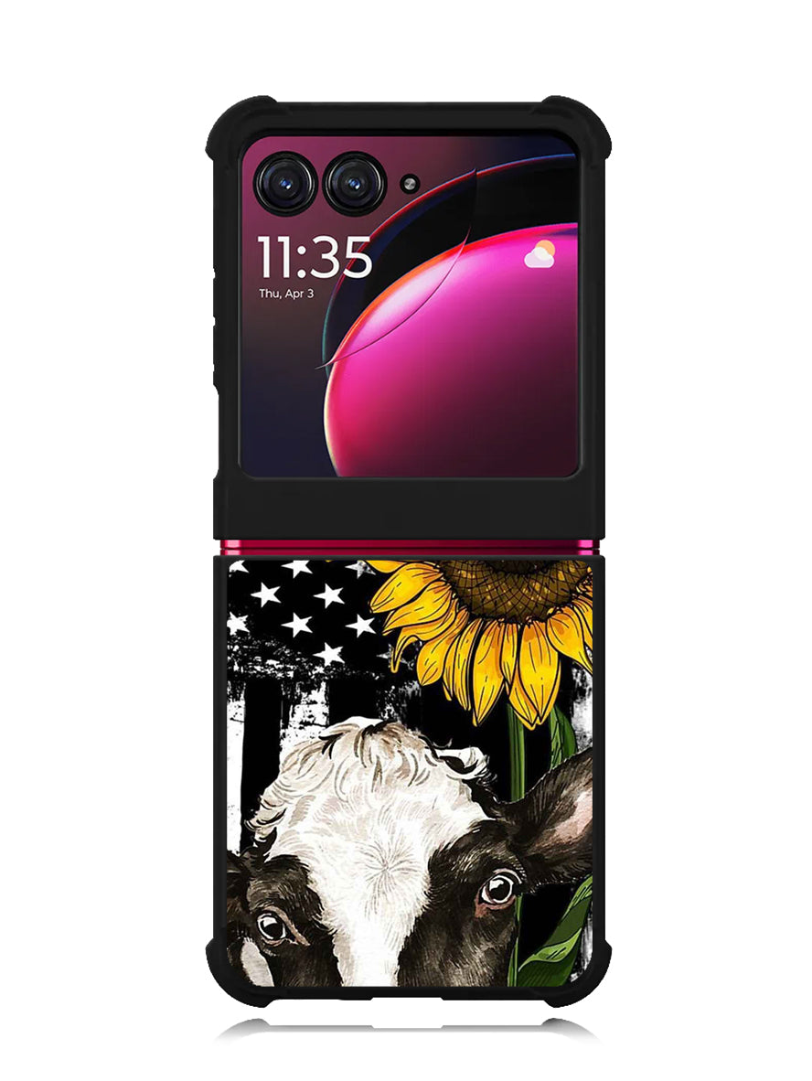 Cow Sunflower Motorola Moto Razr Plus 2023 , Moto Razr+ 2023 Case OV10919