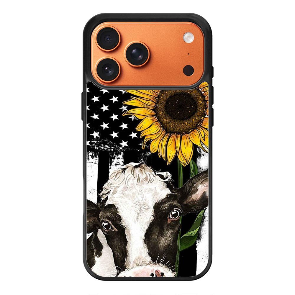 Cow Sunflower iPhone 17 Pro Max Case QC10919