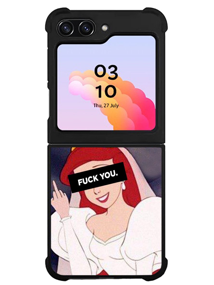 Princess Ariel Middle Finger Samsung Galaxy Z Flip 5 5G 2023 Case OV10794