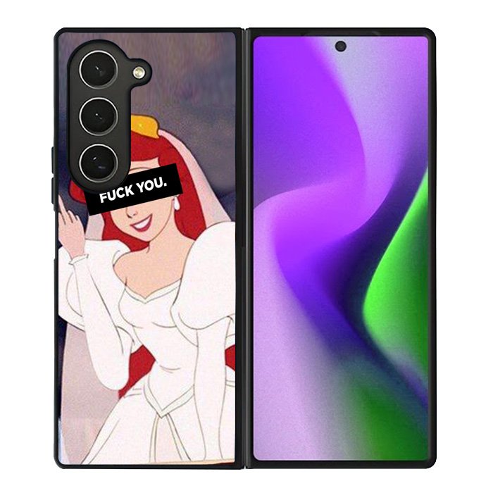 Princess Ariel Middle Finger Samsung Galaxy Z Fold 6 5G 2024 Case OV10794