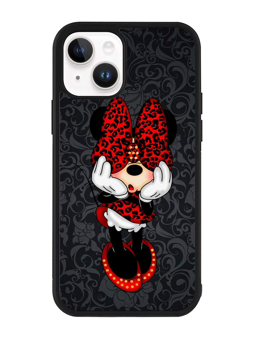 Leopard Minnie Mouse iPhone 14 Plus Case QC10616