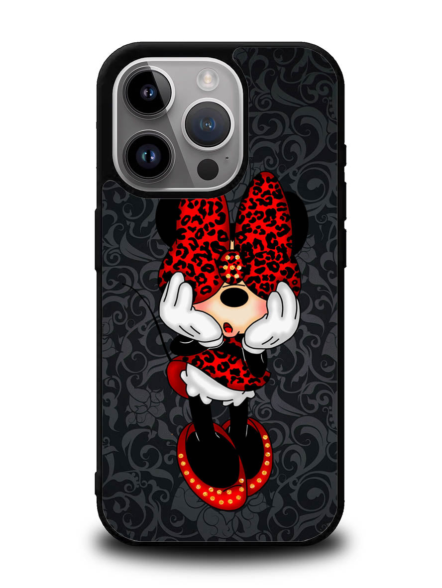 Leopard Minnie Mouse iPhone 16 Pro Max Case OV10616